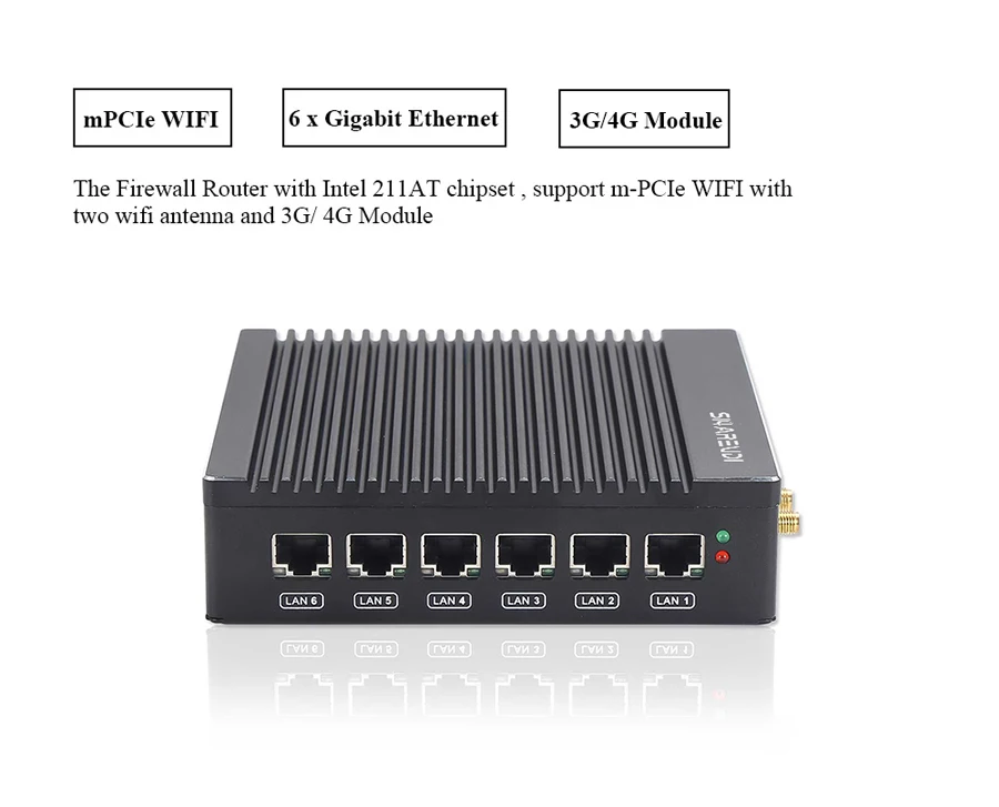 Mini PC Pfsense Appliance Hardware 6 LAN Wifi Cyber Network Security Protection router open-source Mini PC For Firewall Pfsense