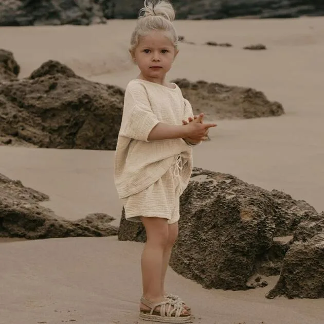 Wholesale Kids Clothes Custom Summer Casual Cotton Toddler Boys Set Clothes Tshirt And Shorts Joggers 2 Piece Sets For Kids