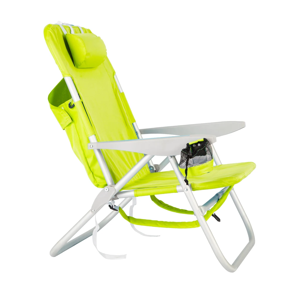 Comfortable portable folding beach chair camp chair with storage pouch and a big bag in market price