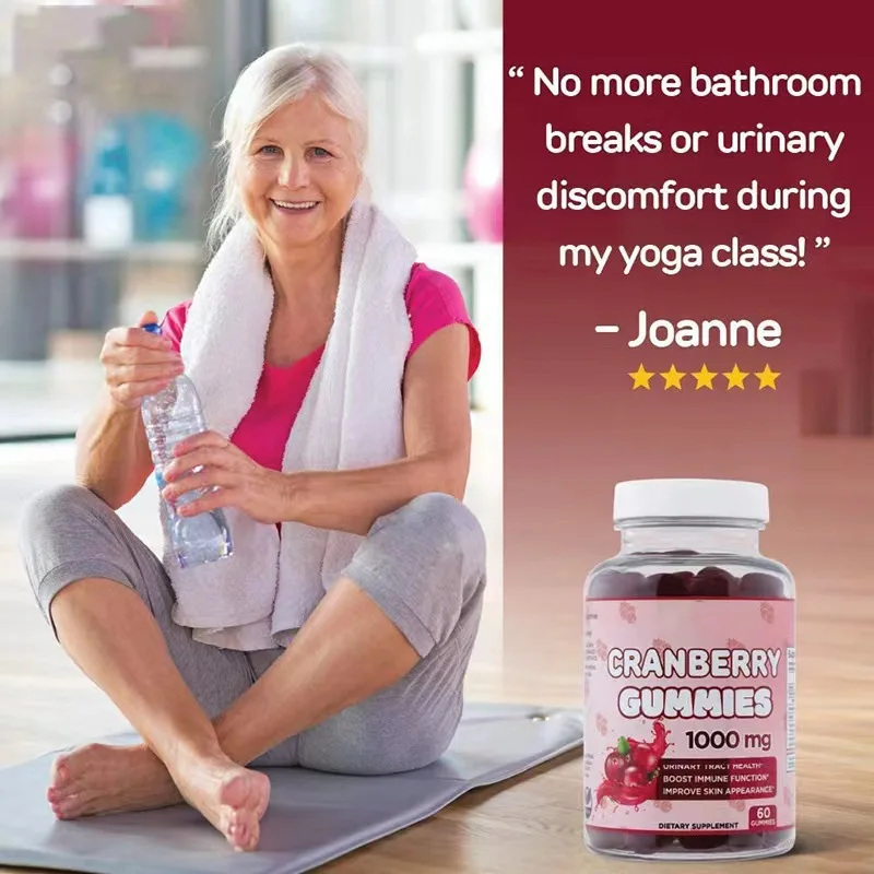 Natural Cranberry Gummies Urinary Tract Health Vegan Cranberry Gummy Organic Cranberry Extract Gummies