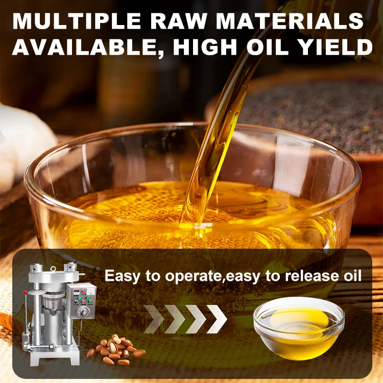 Organic Oil Pressing Machine Avocado Rape Seed Palm Castor Olive Hydraulic Cold Oil Press Machine
