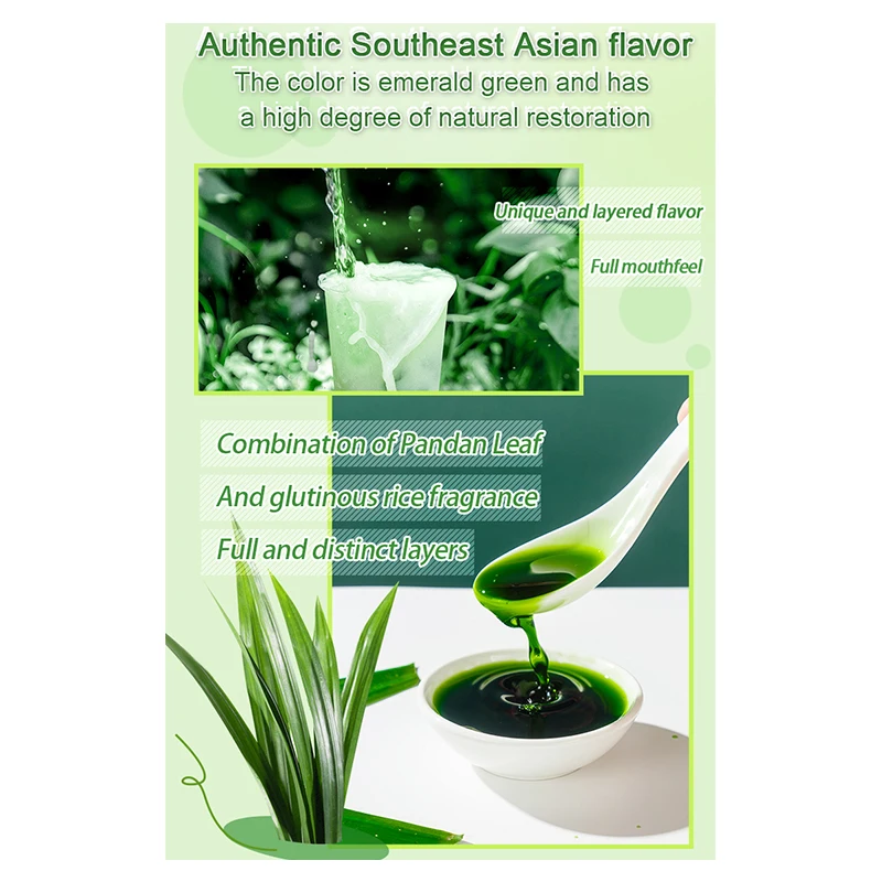 750MLOrganic Pandan Extract Fruit Juice Conecentrae For Fruit Tea