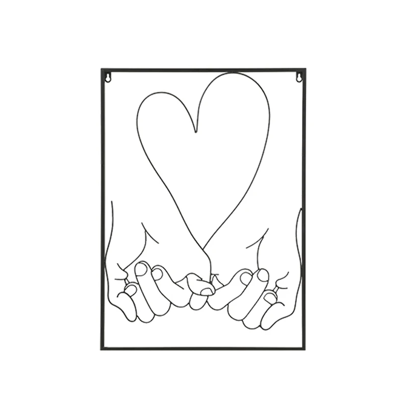 Decorative Accents Wrought Iron Metal Arts Bedroom Minimalist Home Accessories Decoration Abstract Wall Art