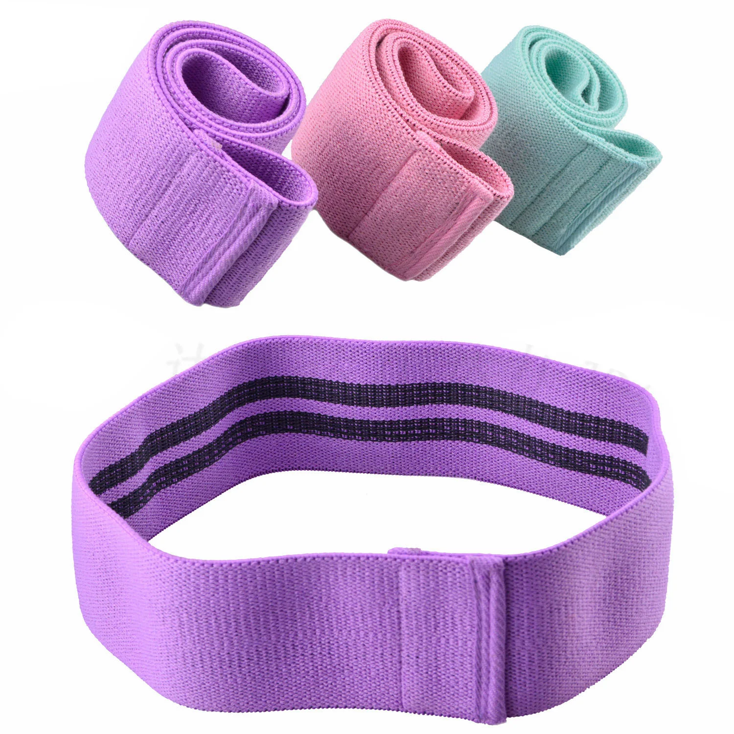 UPOWEX  Factory Suppliers hip bands Non Slip Fitness Long Custom Fabric bands Set Booty Resistance Bands
