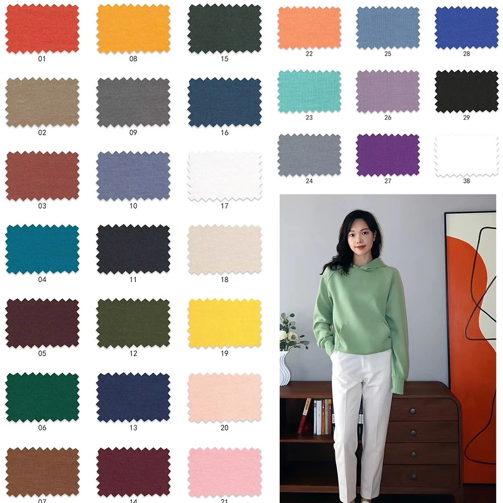 250GSM 14% nylon 80% cotton 6% spandex elastic health cloth fabric knitted tracksuit Sports wear casual pants fabric for men