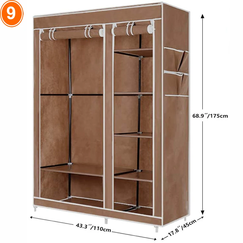 DIY plastic foldable folding doors cupboard cabinet kids wardrobe
