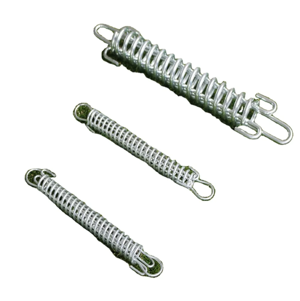 Durable portable electric fence tension spring for farm fencing