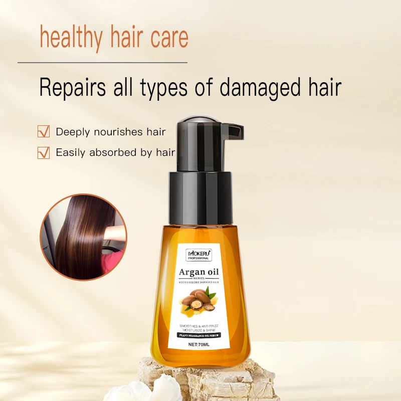 Hair Care Products Argan Oil Morocco Hair Treatment Anti-Frizz Nourishing Essential Hair Serum Oil