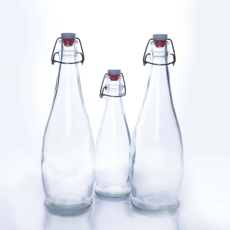 Wholesale empty 250ml 350ml 500ml 1000ml glass swing top bottle