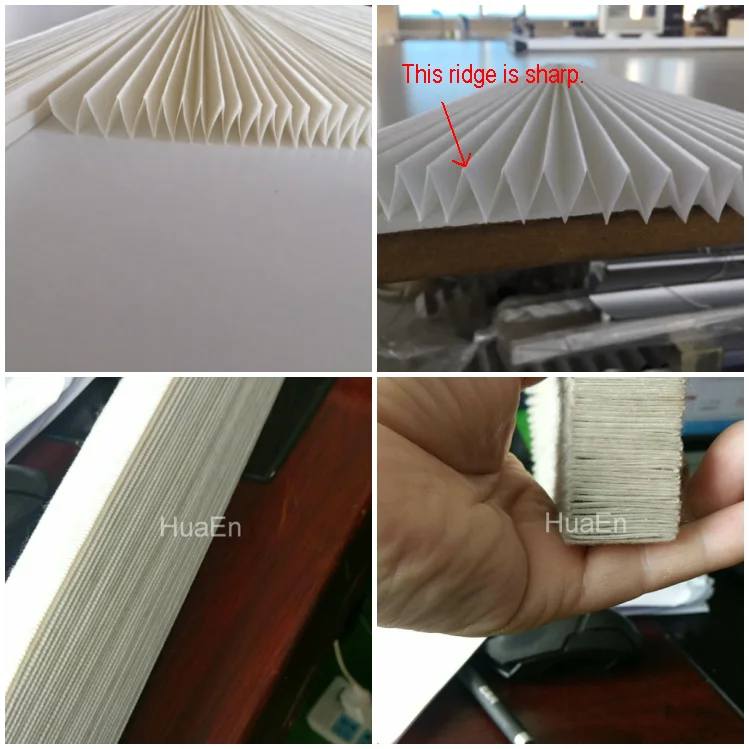  Huaen ZJ-616 Fabric Vertical Accordion Insect Screen Pleated Cartridge Filter Folding Car Curtain Pleating Machine