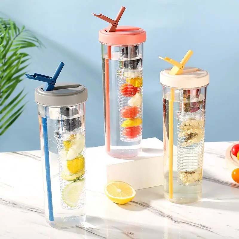 500ml Plastic Bottles Sport Water Bottle Plastic Ps Bottle With Straw Toy