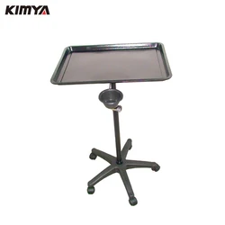 Wholesale oem cheap beauty spa facial furniture equipment hairdressing barber tattoo cart adjust black metal hair salon trolley