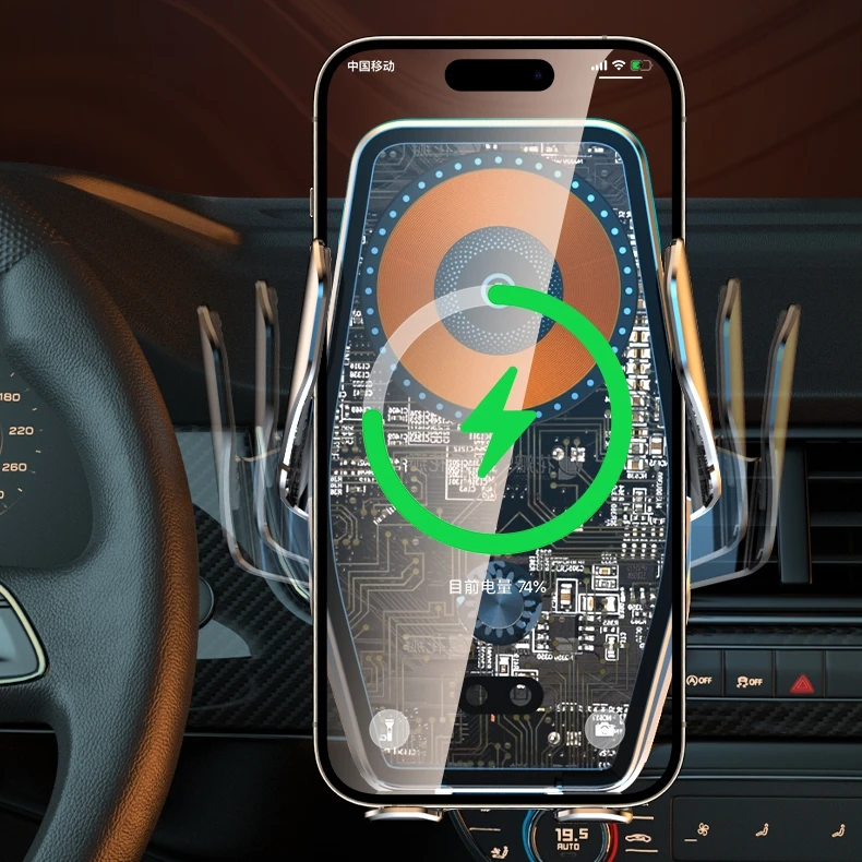 High Quality Universal Wireless Car Charger 15W qi Smart  Magnetic Mobile Phone Holder Wireless Charging