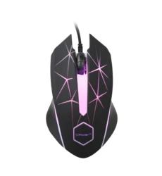 CROWN gaming mouse ergonomics 1000/1200/1600/2400 DPI factory supply optical wired led gaming mouse pink