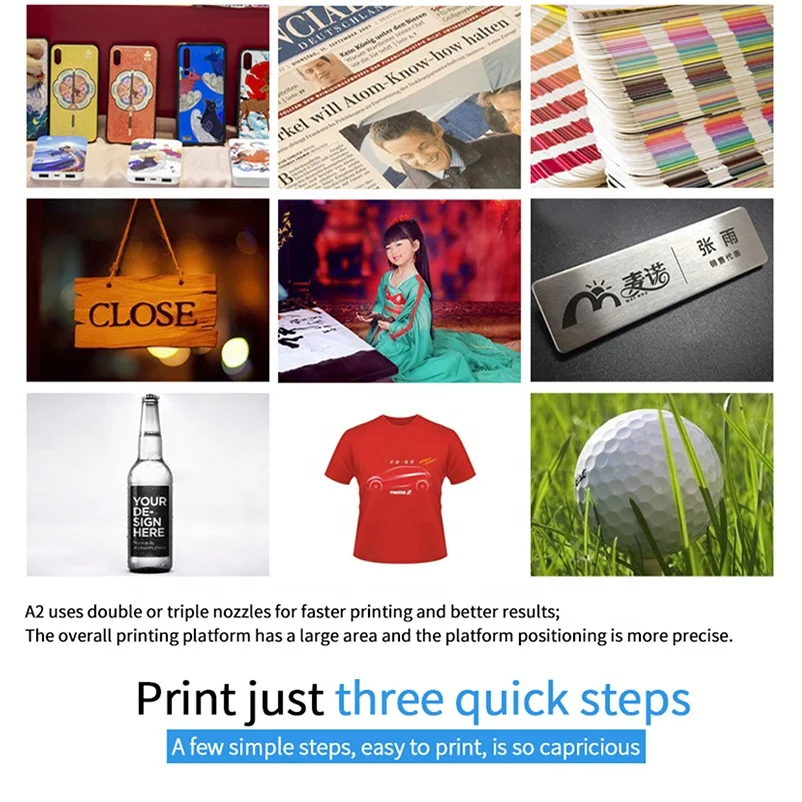 New Arrival Industrial 3050 Flatbed Uv Single Pass Kraft Paper Bag Corrugated Box Logo Printer Machine On Cloths