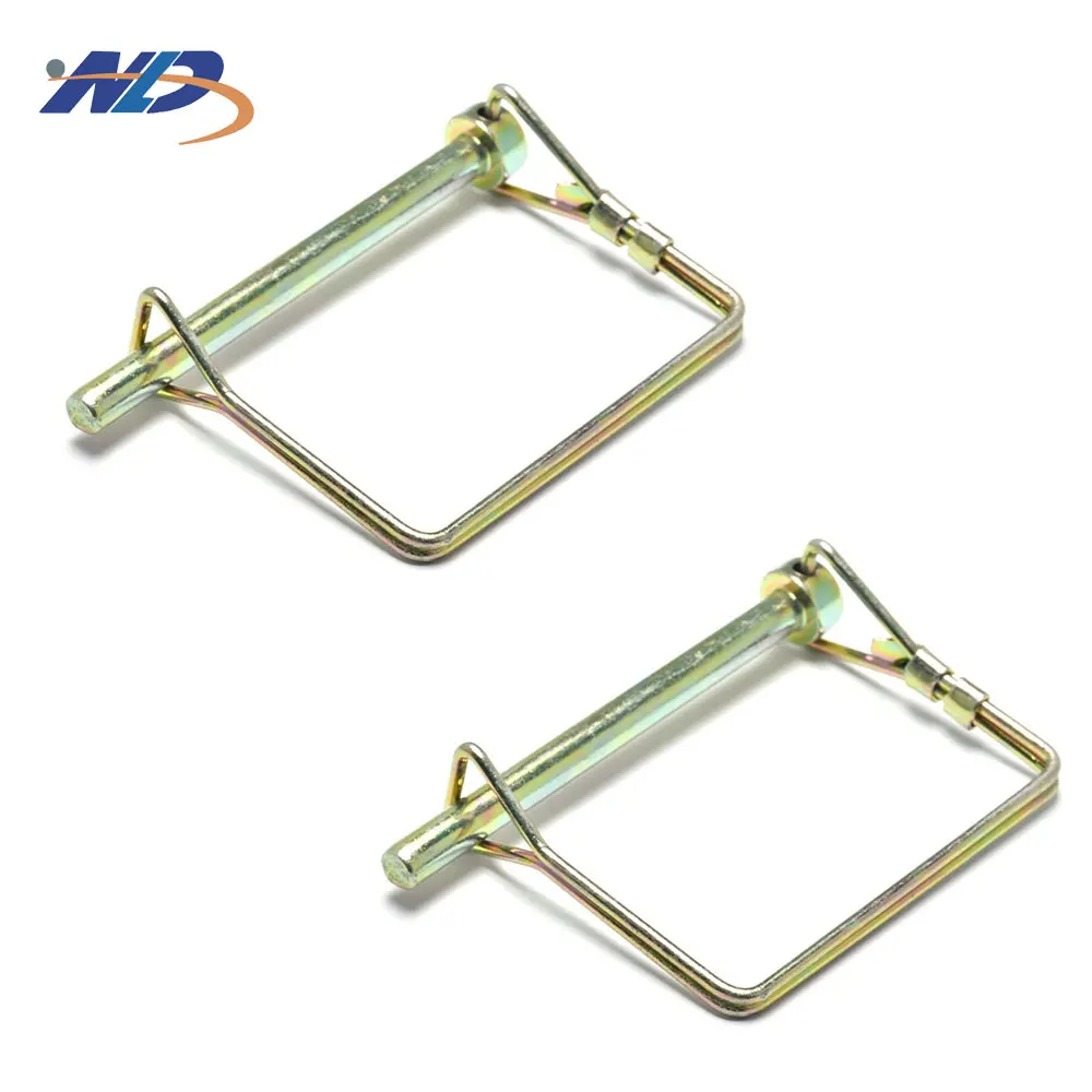 NLD Quick Release Clevis D-Type Snapper Lock Pin 304 & 201 Stainless Steel Safety Pins Wire Black Oxide Colored Zinc Square