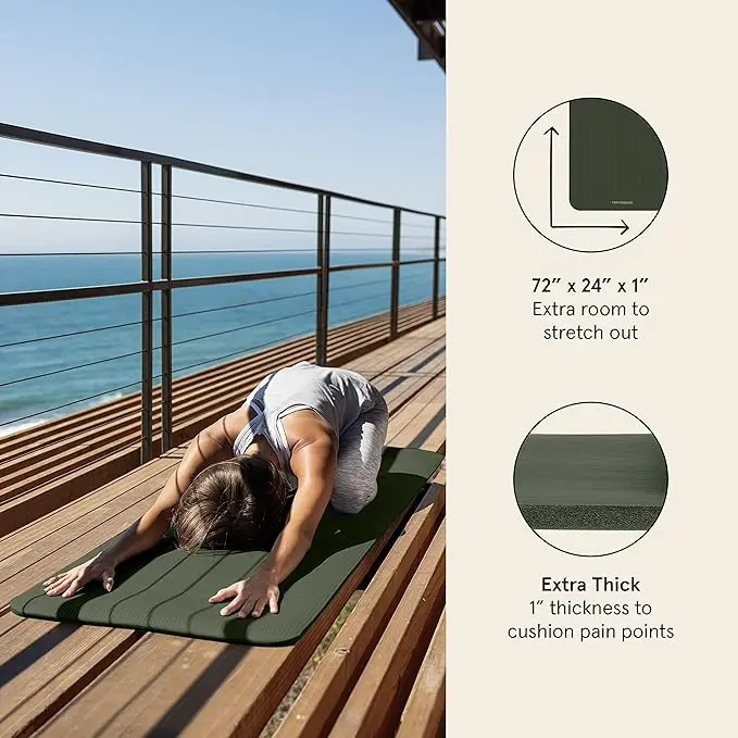 Customized Logo High Density Tear Resistant Sports NBR Yoga Mat With Nylon Strap