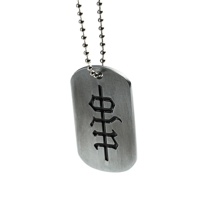 Unique design antique silver men dog tag necklace charm dog tags for engraving name logo dog tag for men