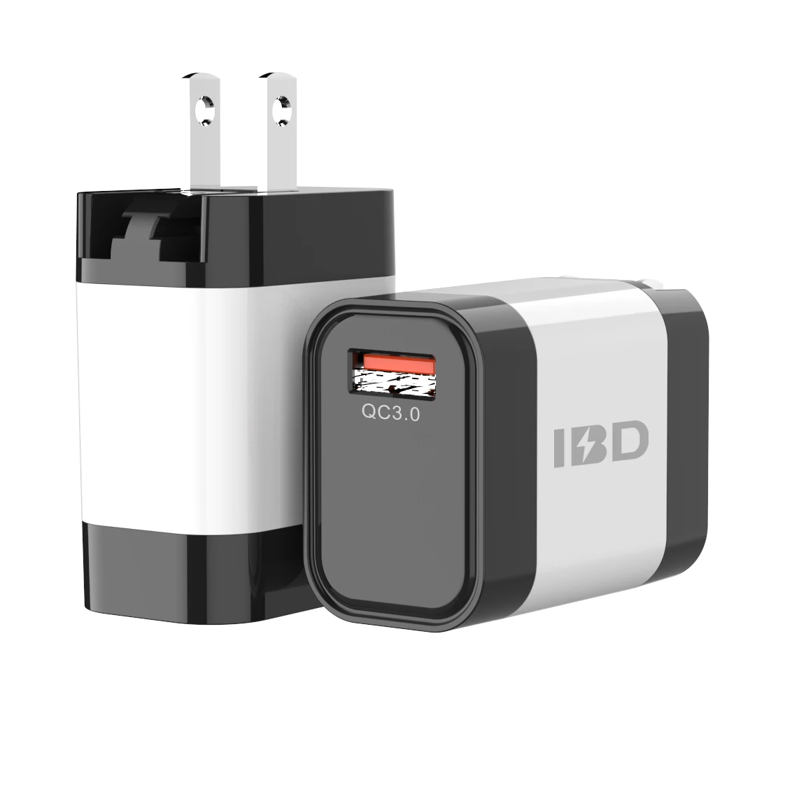 IBD  OEM And ODM Factory Single QC 3.0 Port 18W  USB -A Wall Charger For Mobile Phones Fast Charging