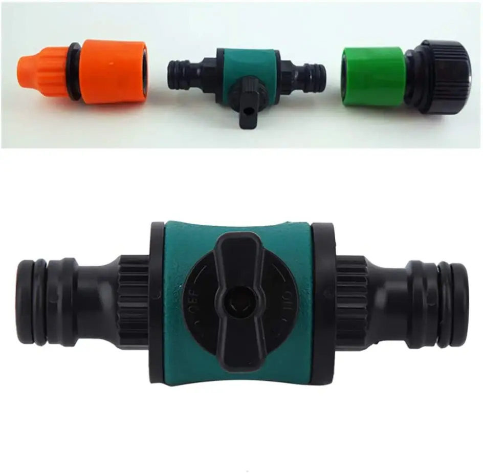 
Plastic Garden Double-Pass Nipple Connector Repair Joint Double Pacifier Valve Hose Connector 