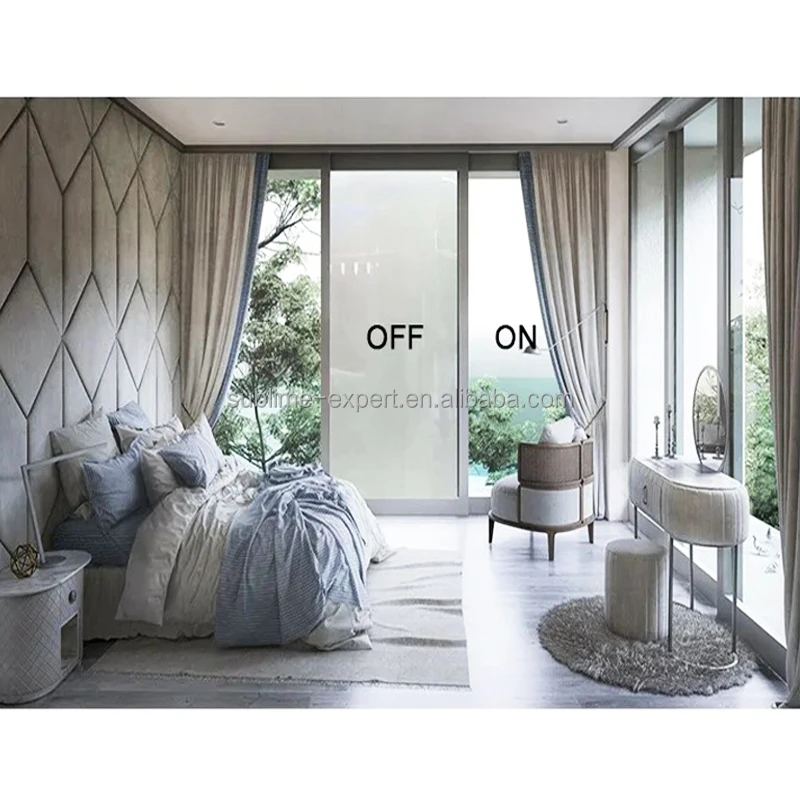 Self-Adhesive Electronic Switchable Smart Film Pdlc Smart Tint Pdlc Film Smart Window Film For Sliding Glass Door