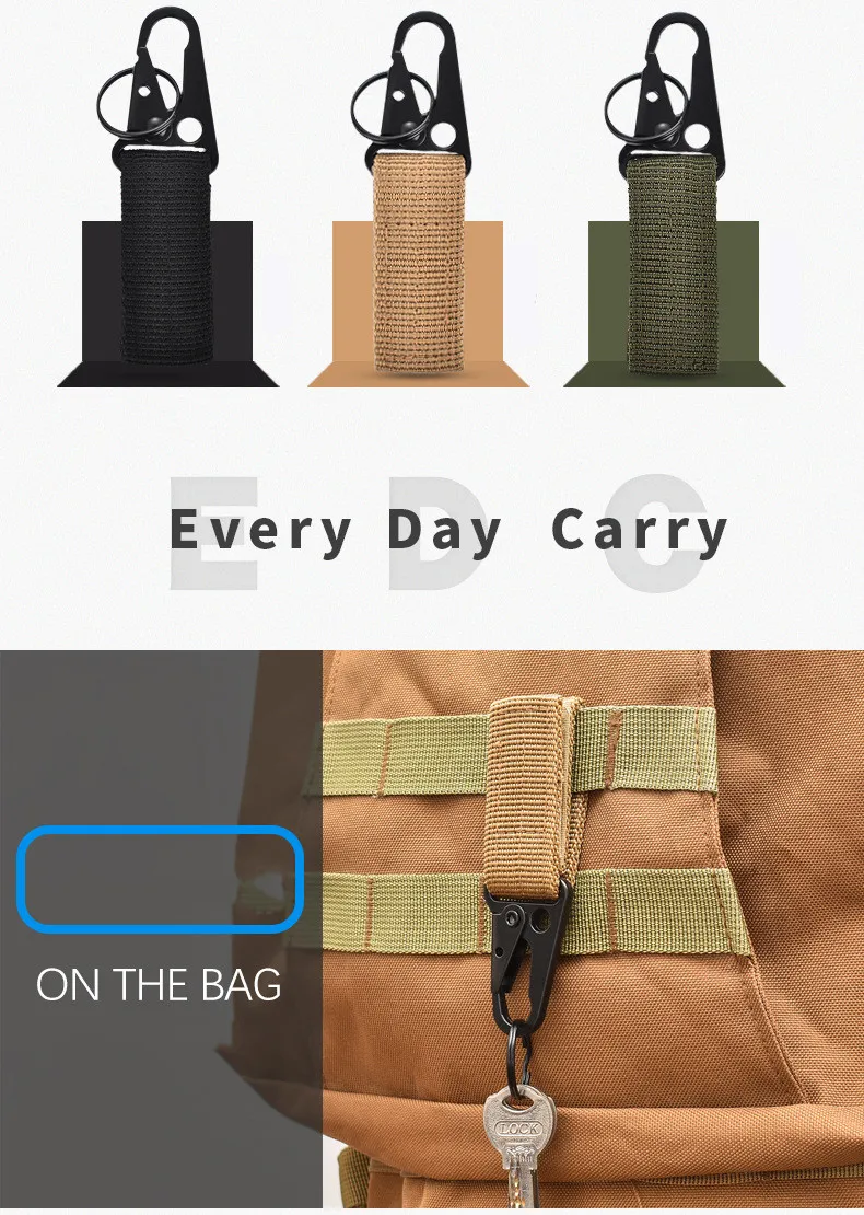 Outdoor Tactical Nylon Webbing Buckle Multi-functional Carabiners Eagle Hook Buckle