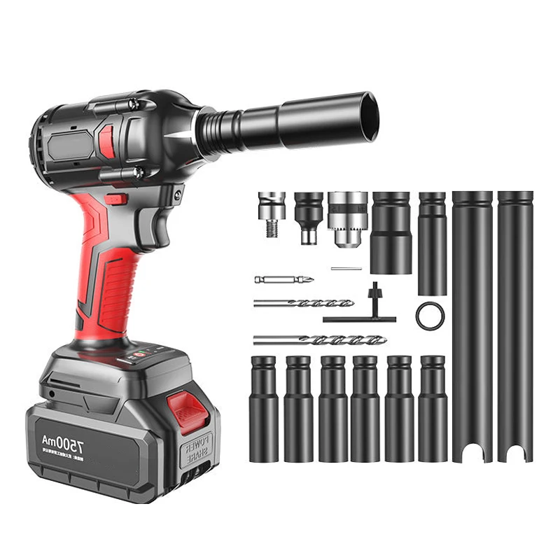 Ударный пистолет с переменной скоростью 1/2 дюйма 20 в зарядное устройство для литий-ионных аккумуляторов набор бесщеточных ударных гаечных