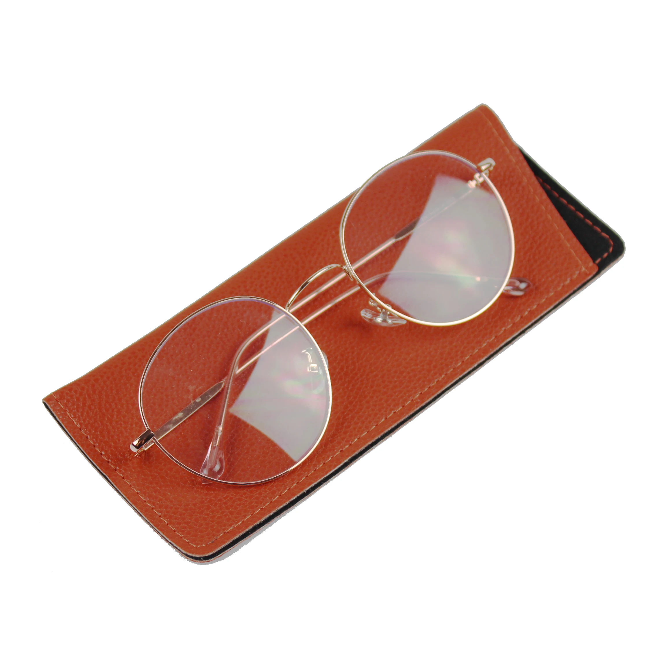 High Quality Customized Soft Pu Leather Eyeglasses Frame Bag Reading Glasses Pouch