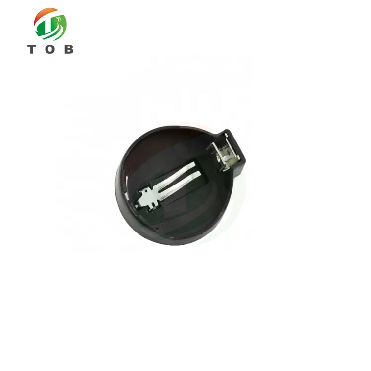 TOB CR2025 CR2032 Универсальный черный круглый держатель батареи 3V кнопка держатель батареи