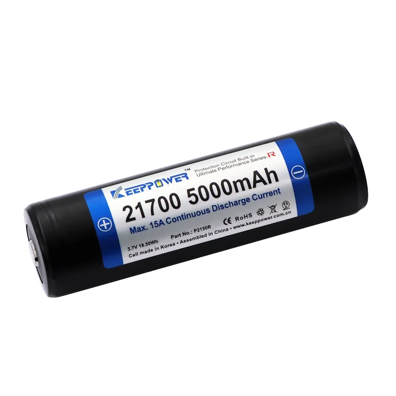 Max 15A разрядка P2150R KeepPower 21700 5000 мАч защищенная литий-ионная батарея с разъемом SYP-02 JST (разъем на заказ)