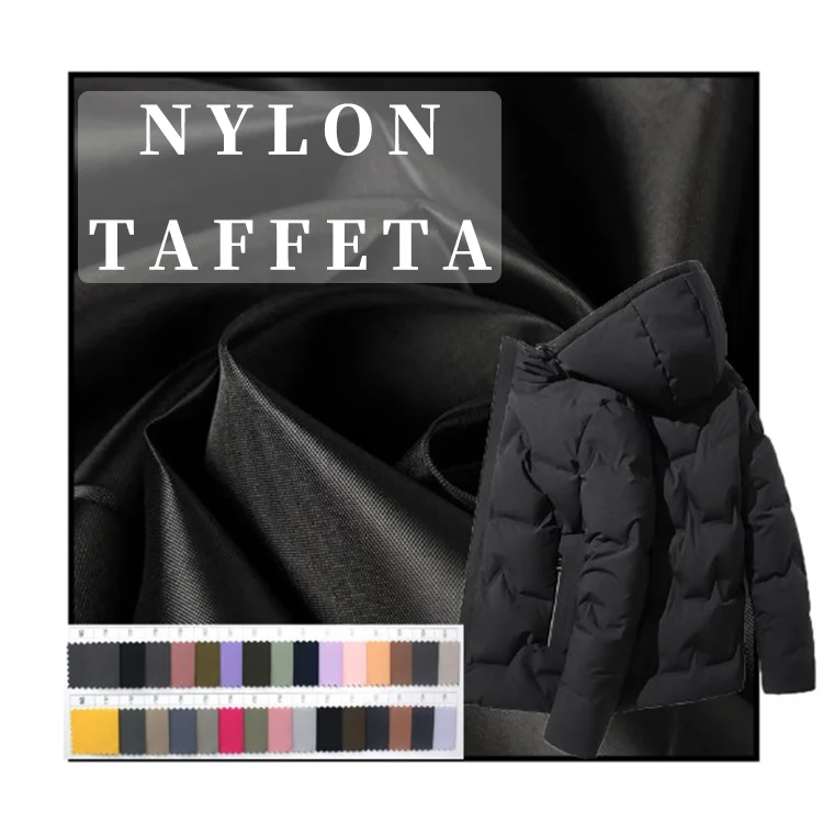 100% Nylon Waterproof 190T 210T 240T Taffeta Lining Fabric for Jacket