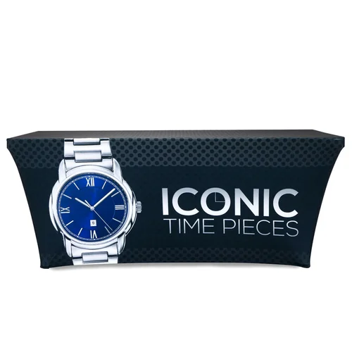 
Promotional Costom 100% Polyester Spandex Stretch Table Cover 6ft Table Cloth 