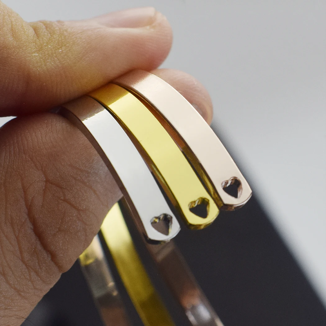 Simple Design Cuff Bracelet Women Open Cuff Bracelet DIY Engraving Bracelet