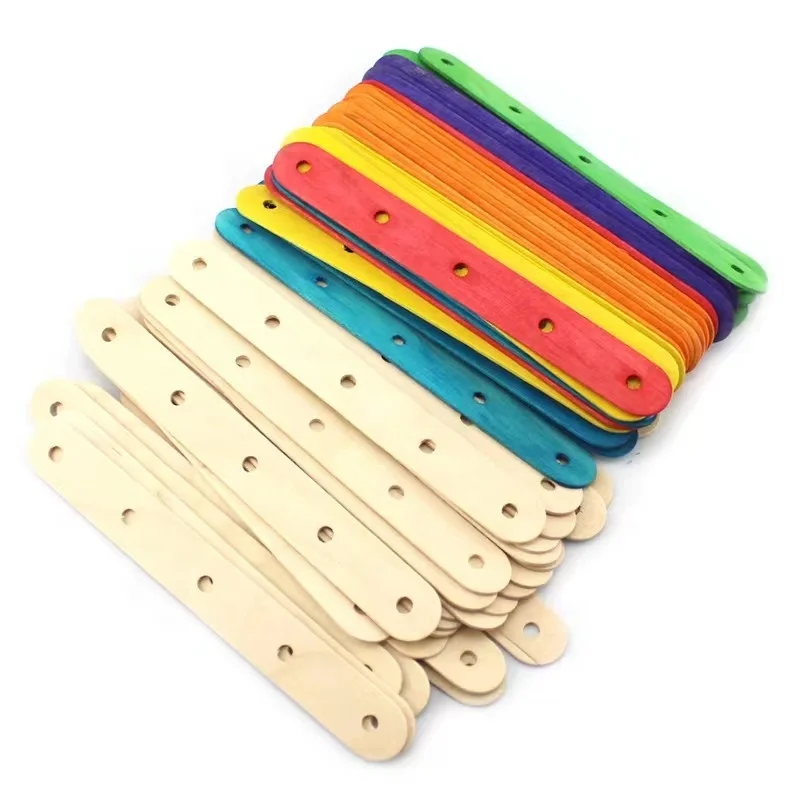 Disposable Wooden Craft Sticks with 4mm Holes for Wax Candle Wick