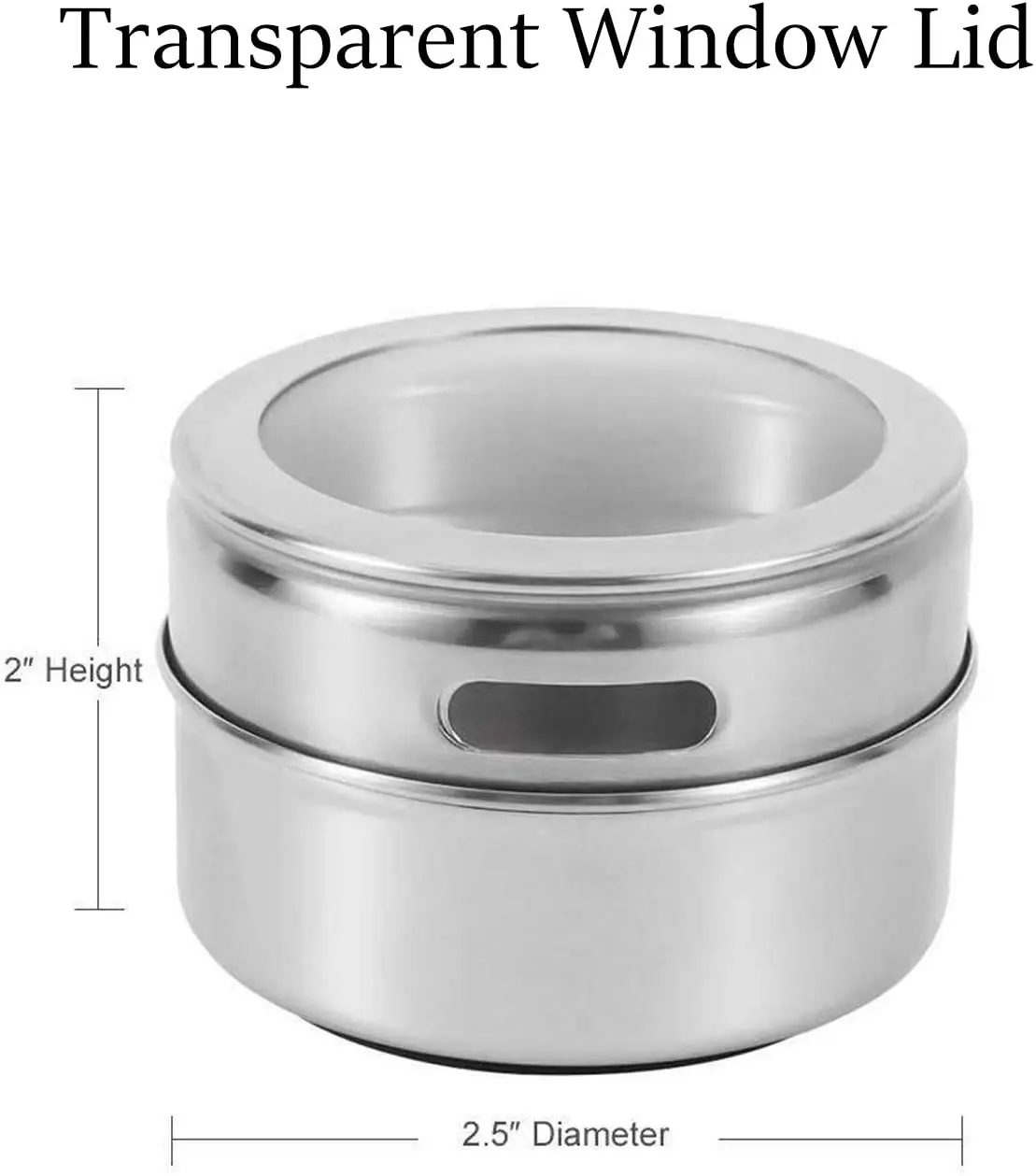Magnetic Spice Jars With Wall Mounted Rack Stainless Steel Spice Tins Spice Seasoning Containers