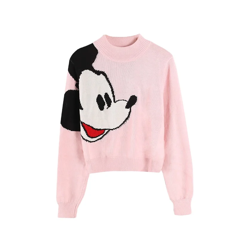 New Design Unique Jacquard Cartoon Knitting Pattern Pullover sport Sweaters For Women jacquard knitwear