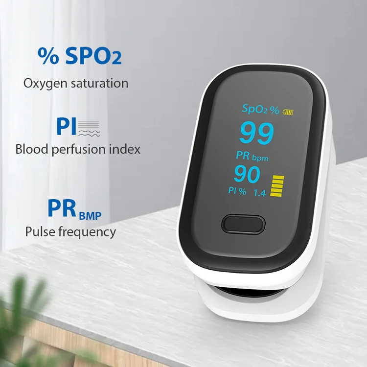 Yonker CE approved Stock PI Portable medical instrument oxymetro fingertip pulse oximeter with OLED display