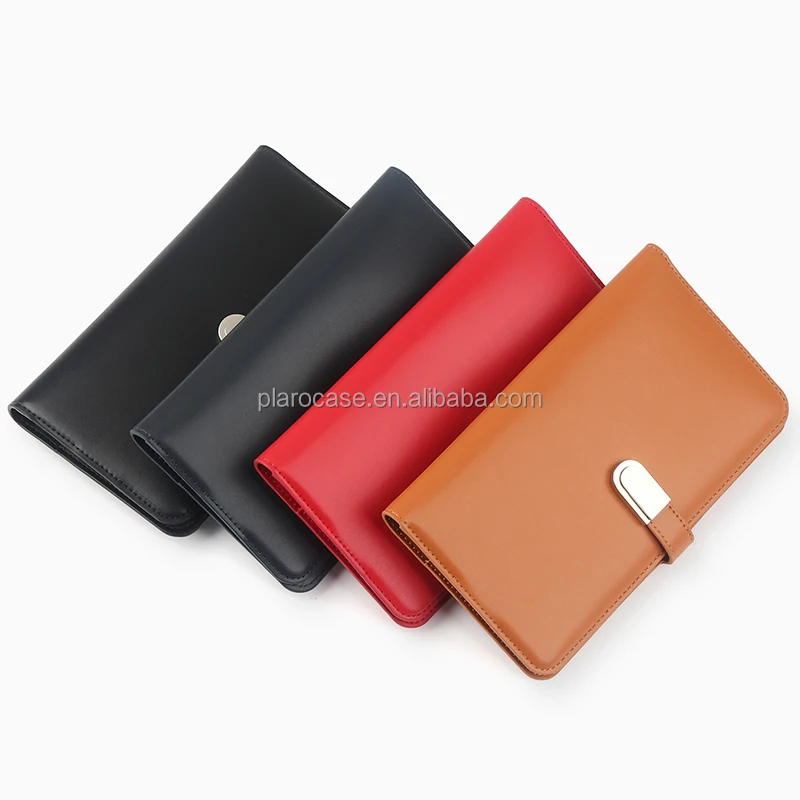 PU Leather Wallet Card Slot Phone Case with Power Bank USB
