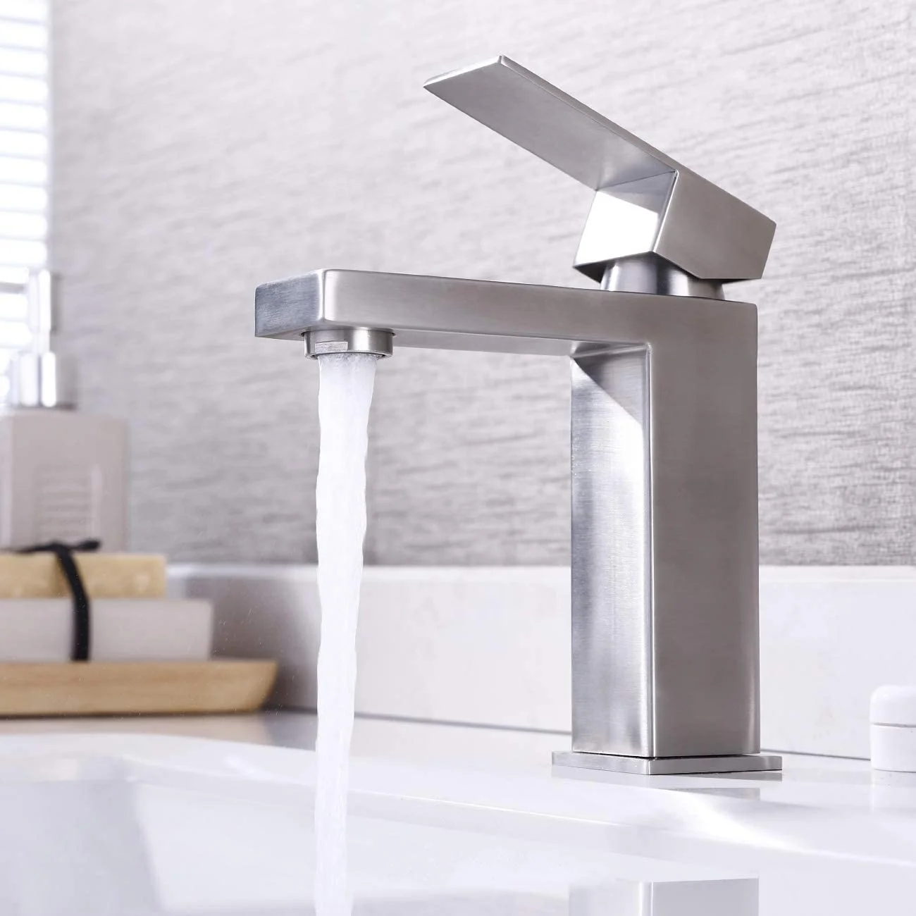 Hot bathroom hot cold water lead-free stainless steel 304 basin faucet mixer tap