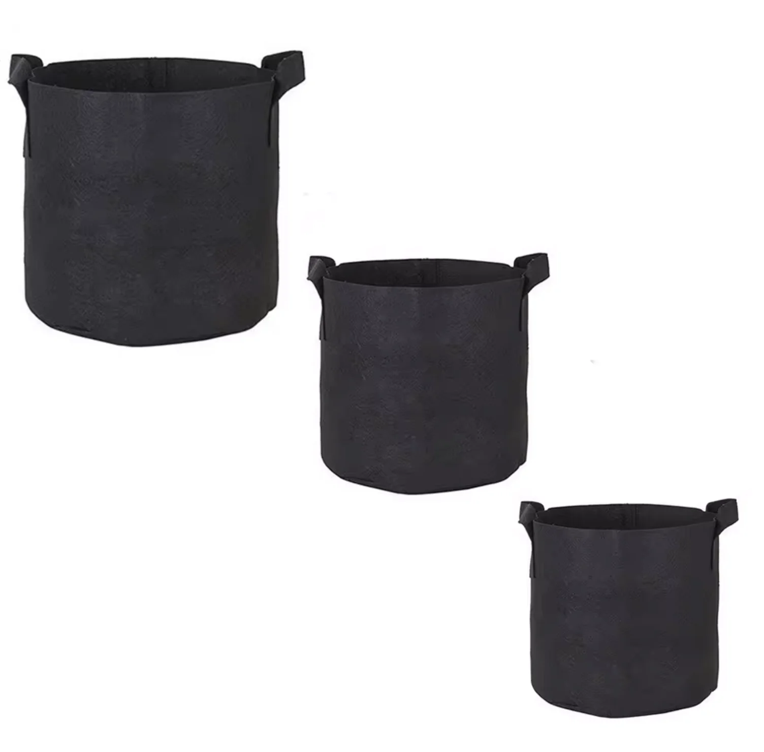 Wholesales garden supplies felt plant potato grow bags fabric growing nursery seedling bags 10 gallon flower fabric planter pot
