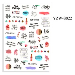 22 Styles 3D Nail Stickers Butterfly Korea Trendy Abstract Nail Art Decor Stickers