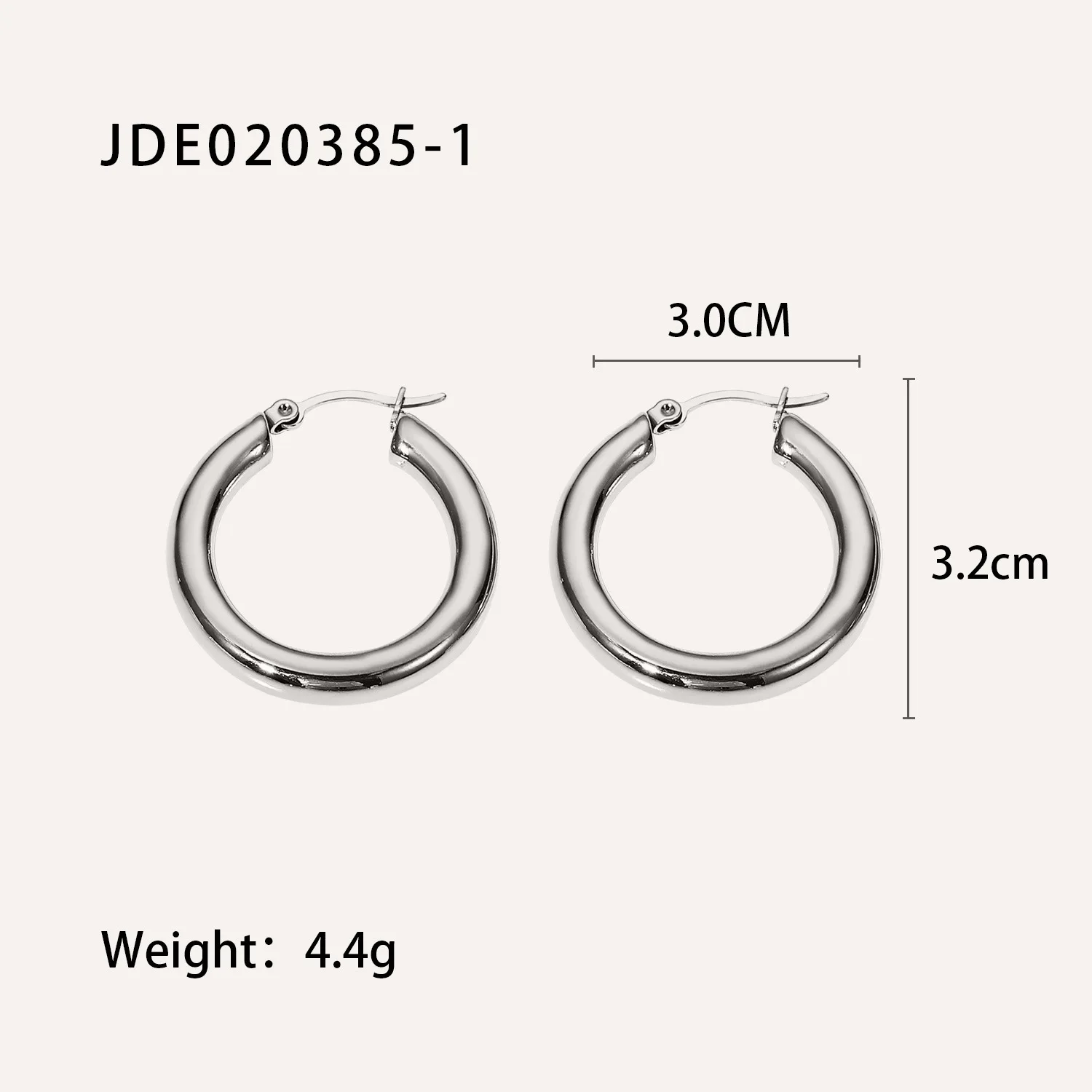 Lateefah OEM Stainless Steel Mini Hoop Jewelry 18k PVD Plated Waterproof Earrings For Baby Girl