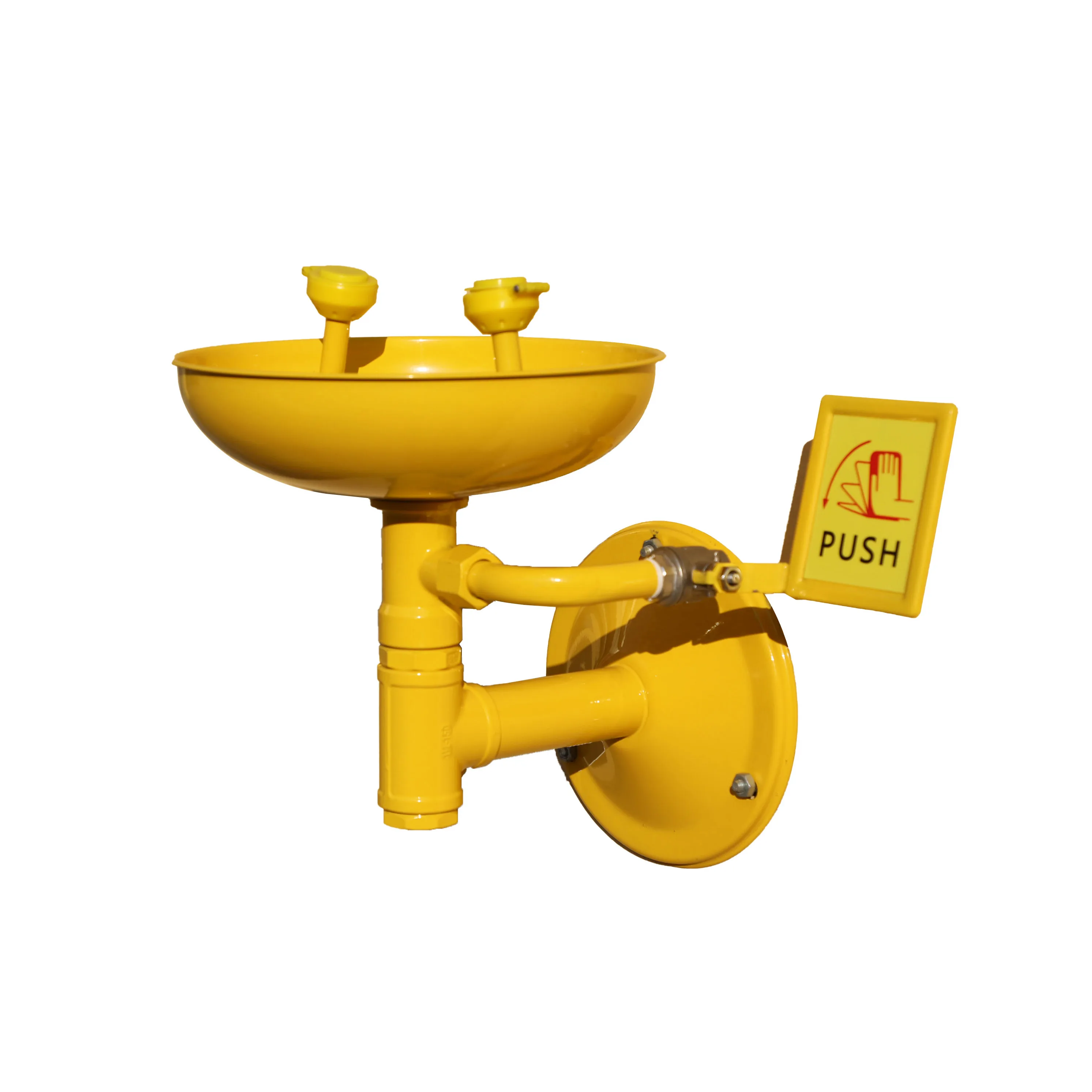 Qualities Product Yellow Coating ABS Wall-mounted Eye Washer