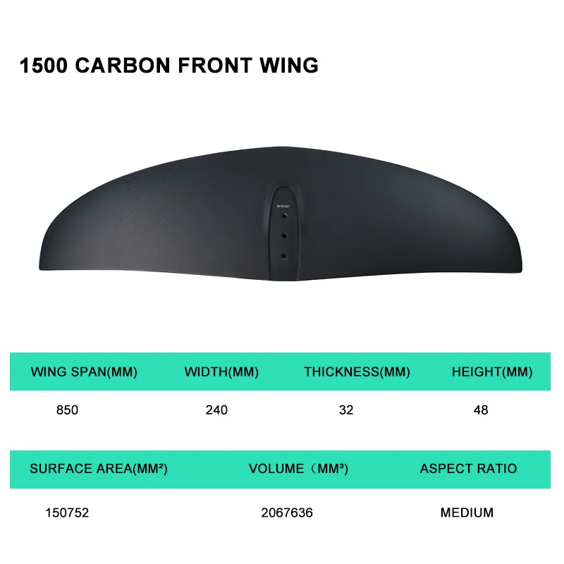 1500cmsq Medium Aspect Ratio Water Sports Foilboard Carbon Aluminum Surf Kite Boat Wake Wing Foil Wingfoil Wing-foil Hydrofoil