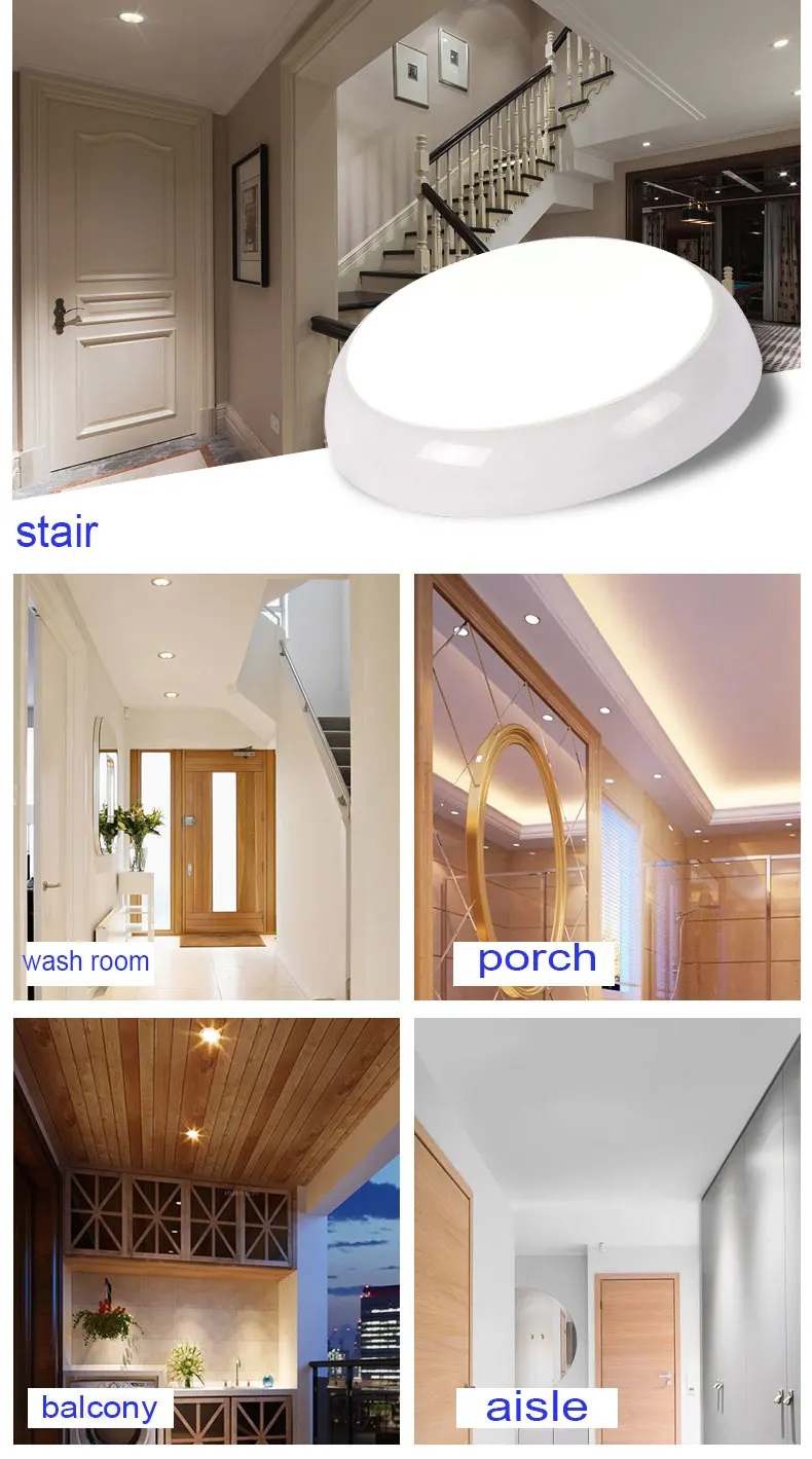 SAA CB CE TUV  3years Warranty CB 6000  IP65 bathroom led light fixture Round led light lamp Waterproof LED ceiling  Light
