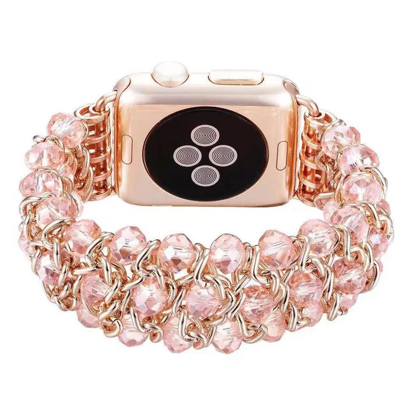 
Jewelry Luxury wtach band with Crystal elasticity Watch Strap 38MM.40MM,42MM,44MM For Apple iwatch 6/5/4/3/2/1 