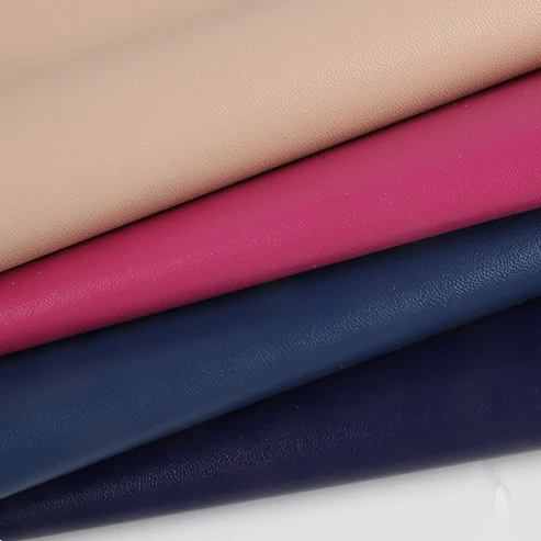 Luxury 0.7 mm Embossed Nappa Rexine Artificial Faux Microfiber PU Leather for Bags Shoes Car Seat Sofa Belts Making
