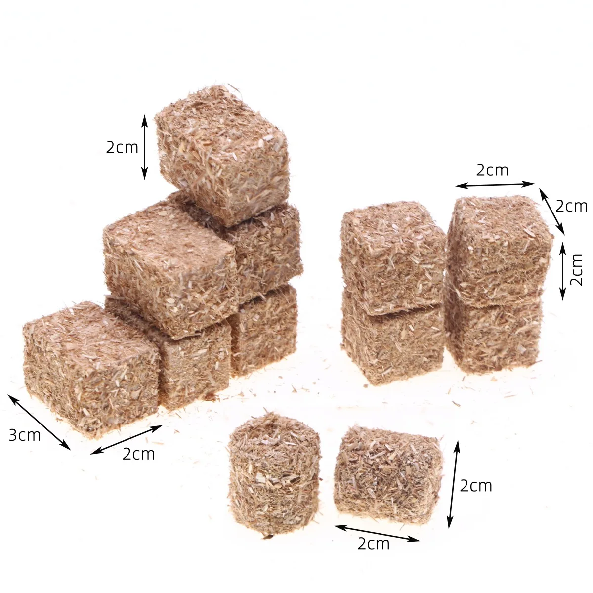 4Pcs/Bag Mini Simulation Hay Pile Grass Ball BJD Miniature Farm Husbandry Scene Doll House Straw And Grass Pile Model