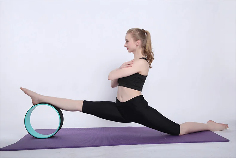 ZJFIT Fitness Yoga Back Roller 3D Leaf Design Anti-Slip Yoga Roller Pilates Rim Double Color Yoga Wheel