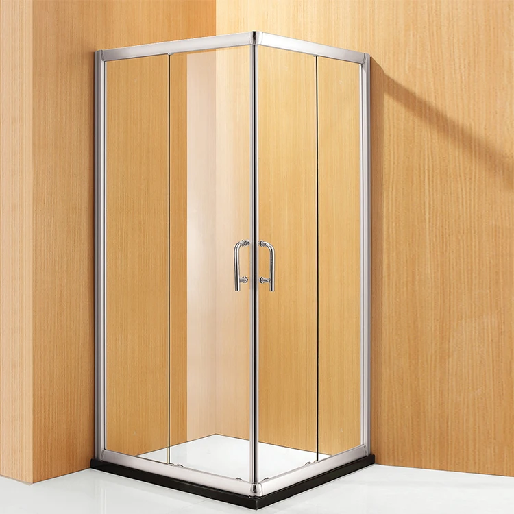 Factory new design brushed aluminum frame waterproof tempered glass bathroom shower room